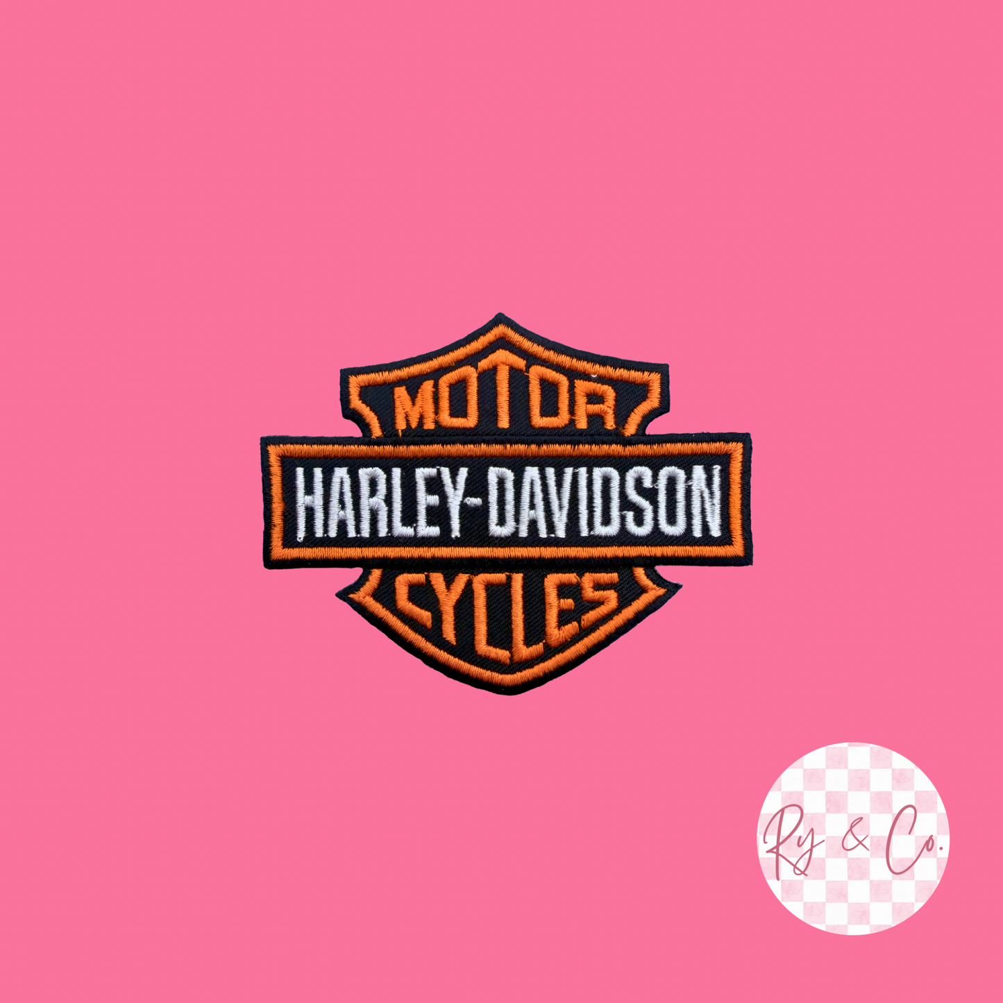 Bike Brand Orange -Embroidered Hat Patch