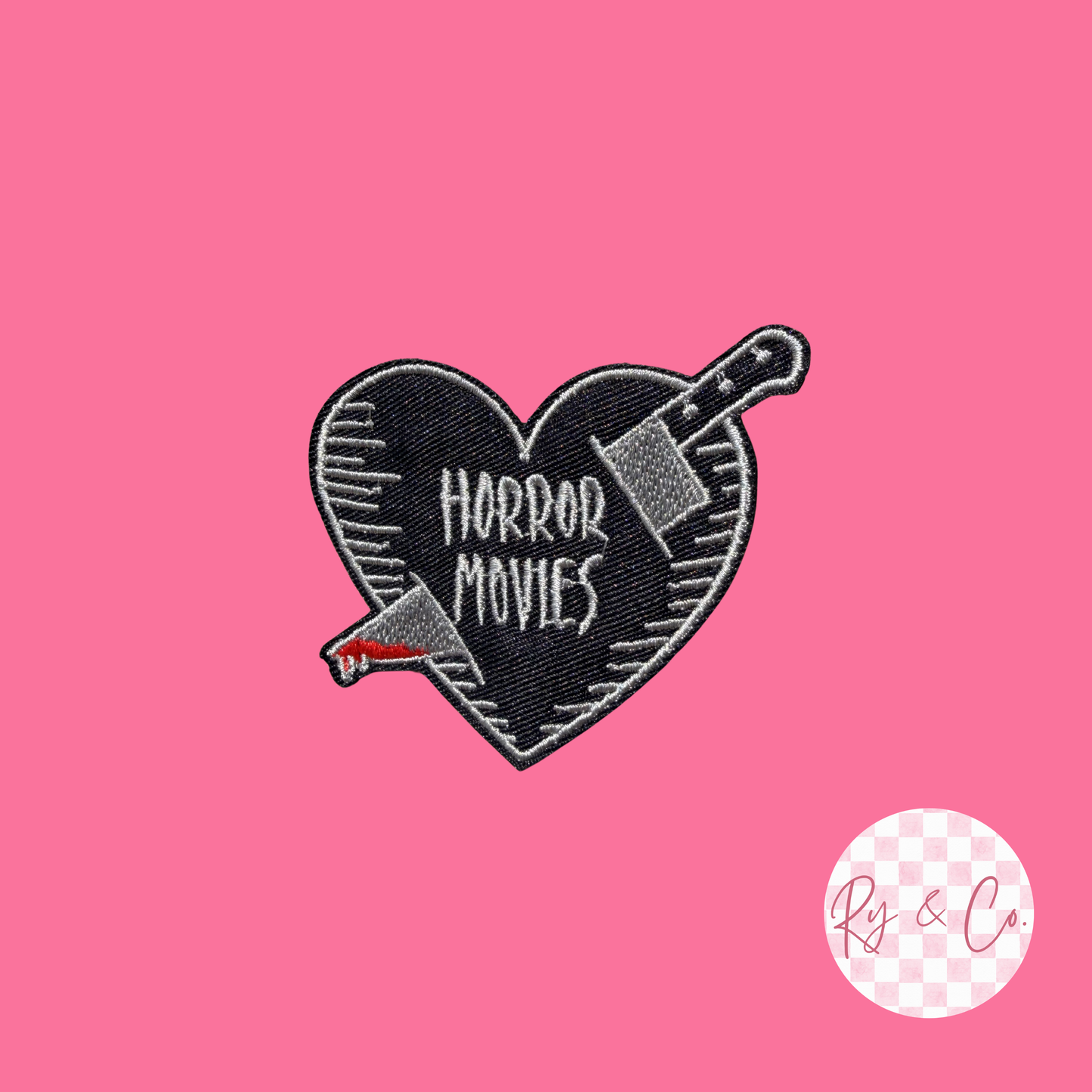 Horror Movies Heart -Embroidered Hat Patch