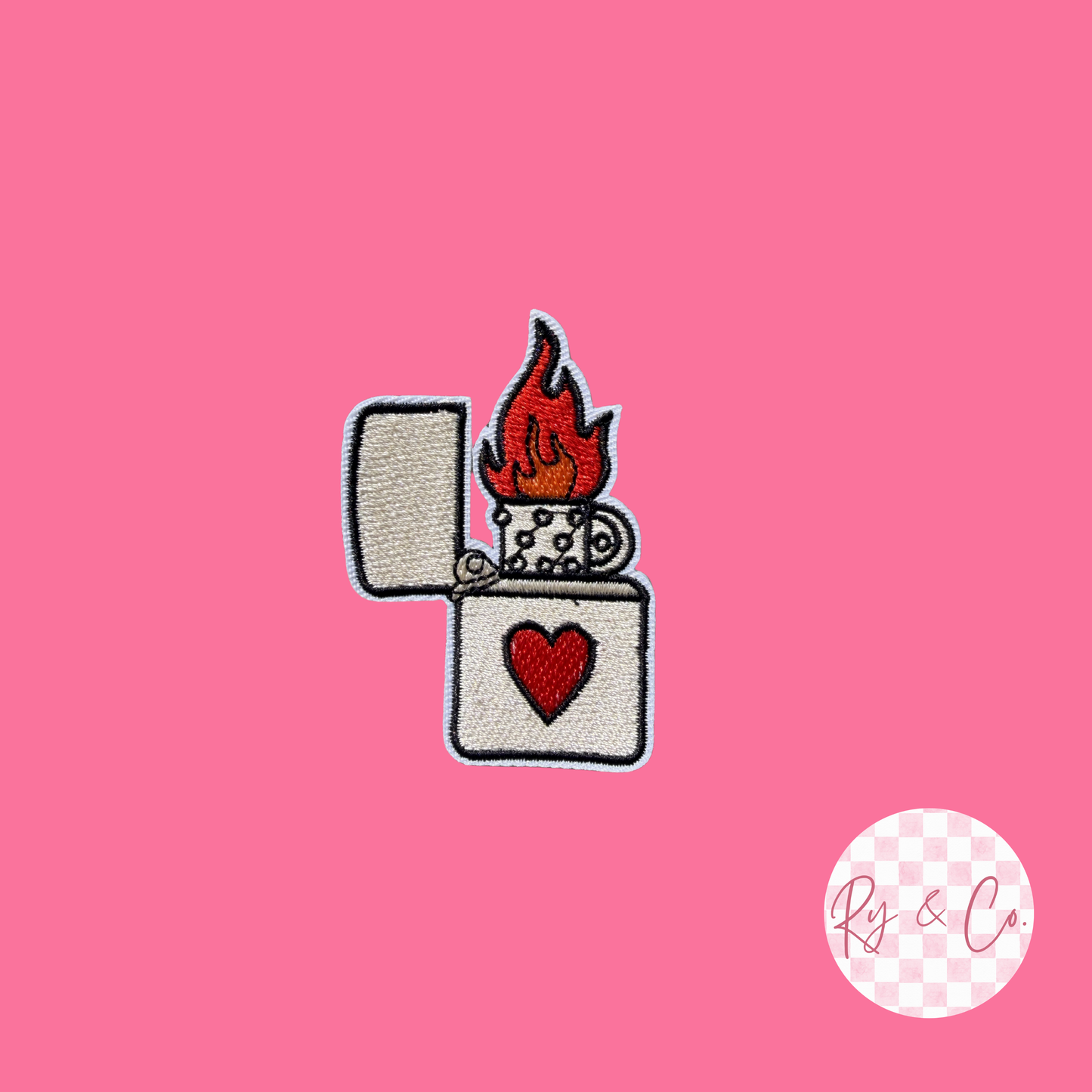 Heart Lighter -Embroidered Hat Patch