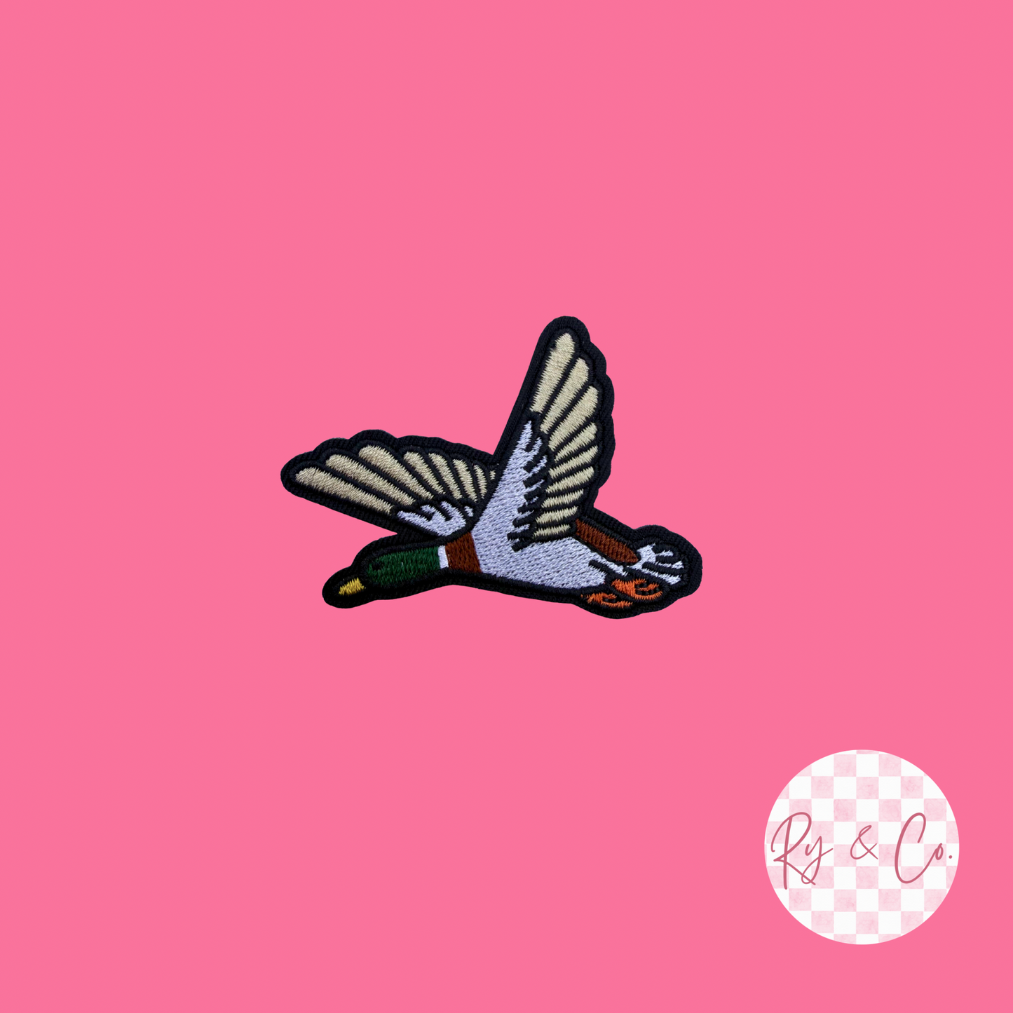 Duck -Embroidered Hat Patch