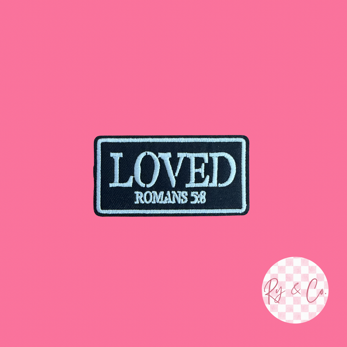 Loved Verse -Embroidered Hat Patch