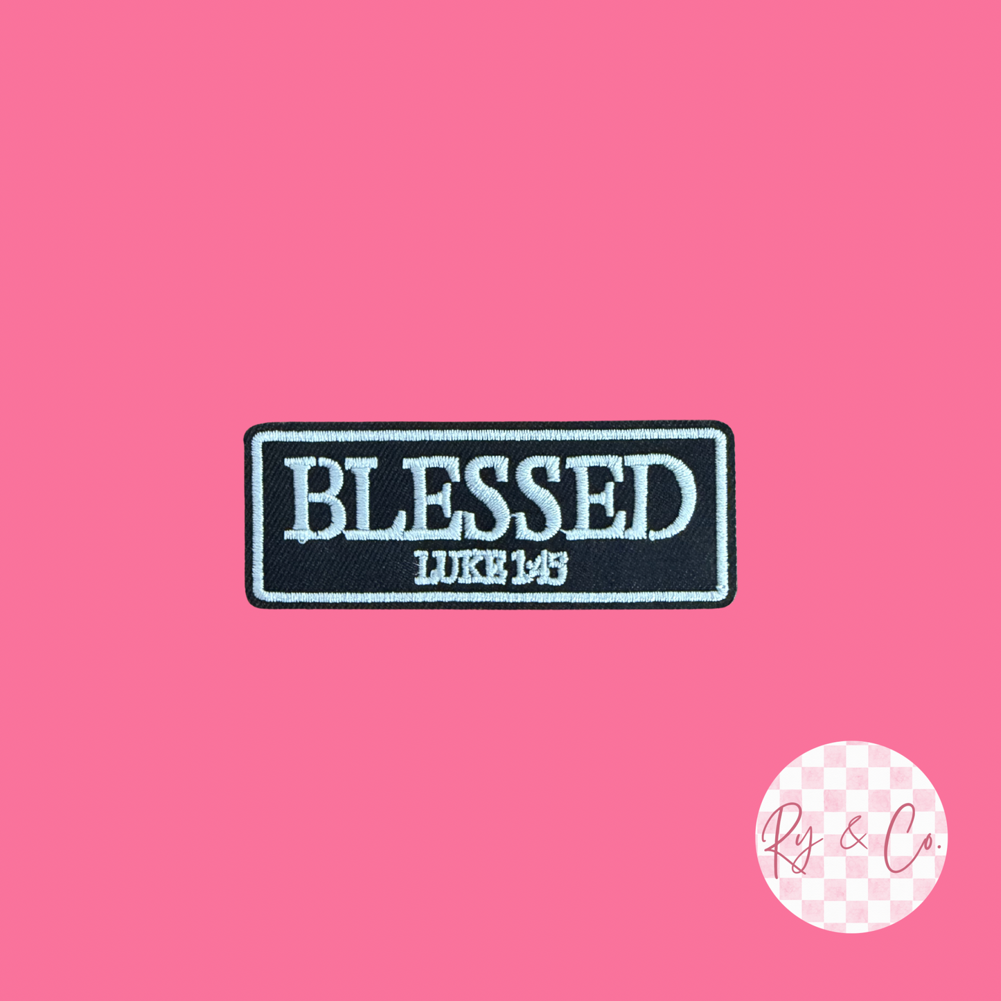 Blessed Verse -Embroidered Hat Patch