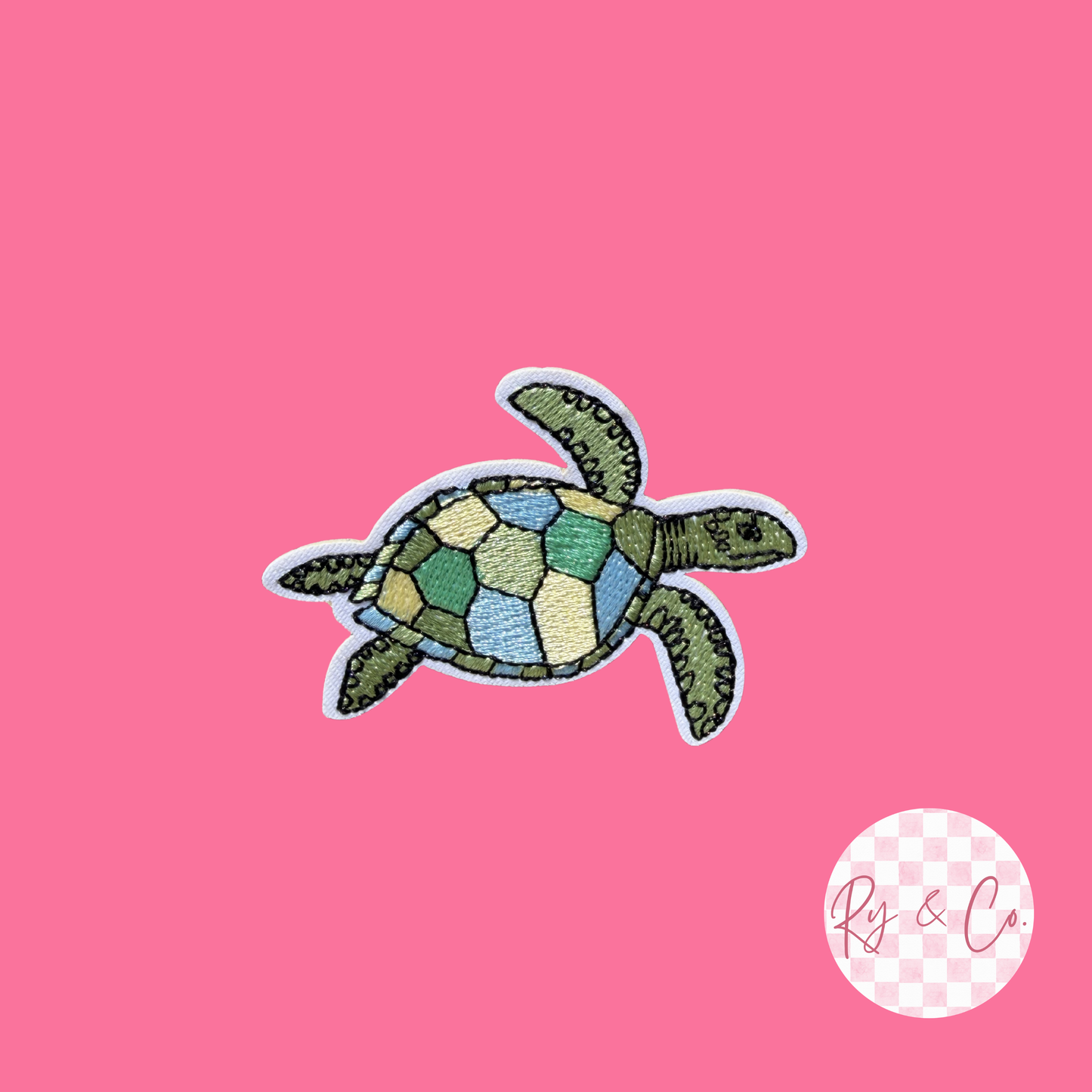 Turtle -Embroidered Hat Patch