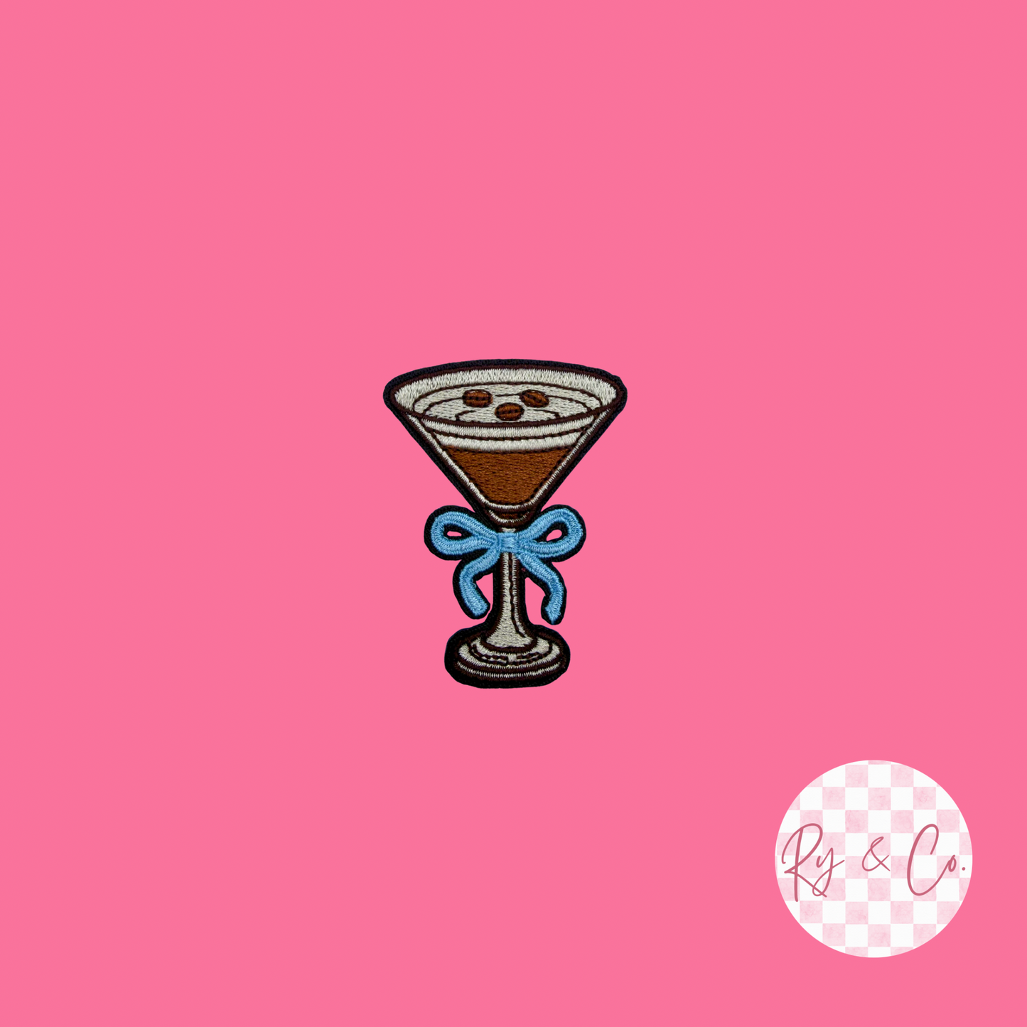 Espresso Martini-Embroidered Hat Patch