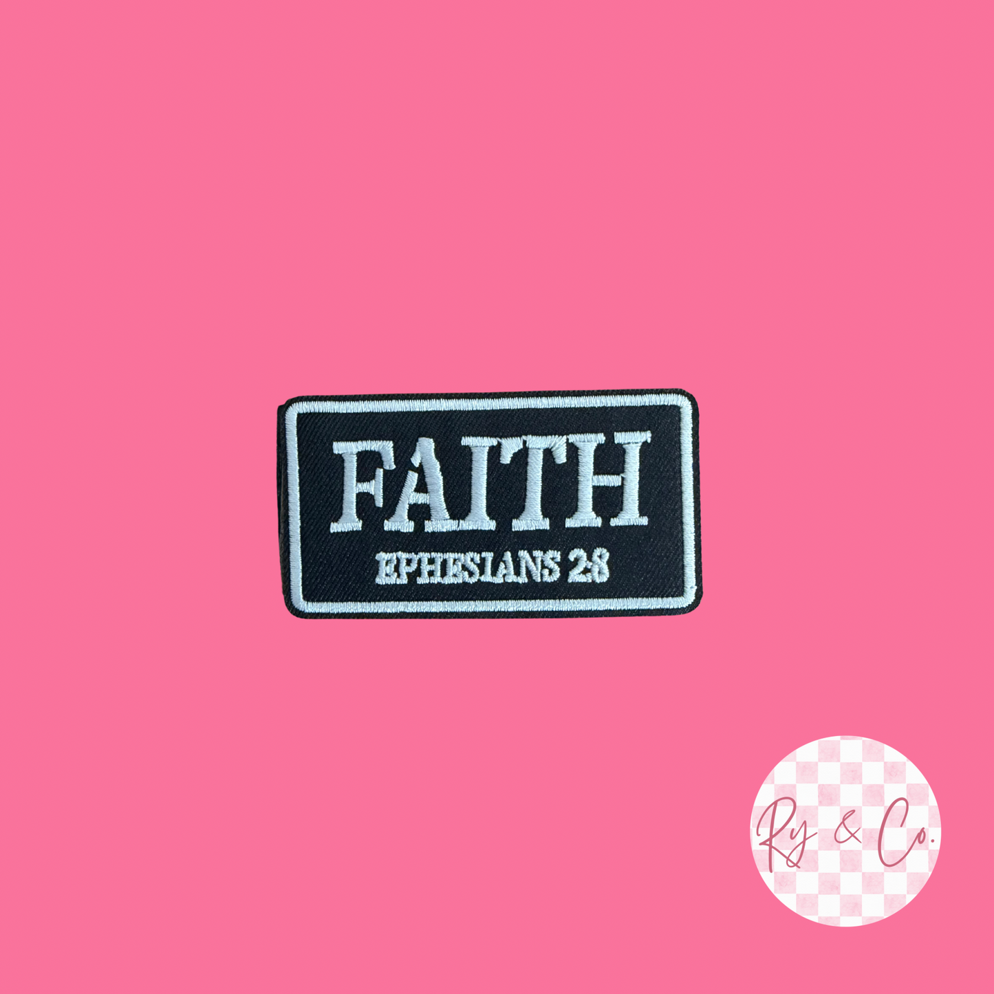 Faith Verse -Embroidered Hat Patch