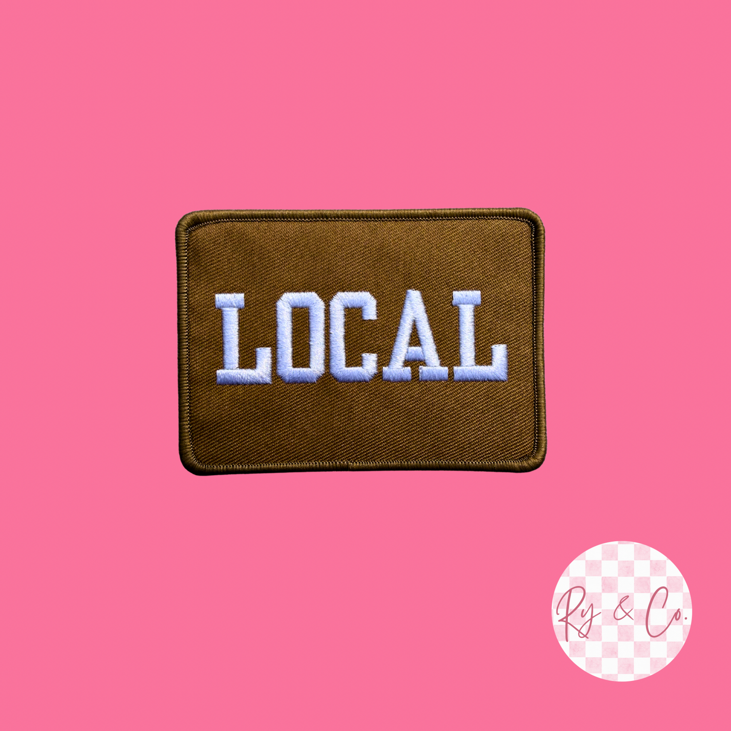 Local -Embroidered Hat Patch 4in