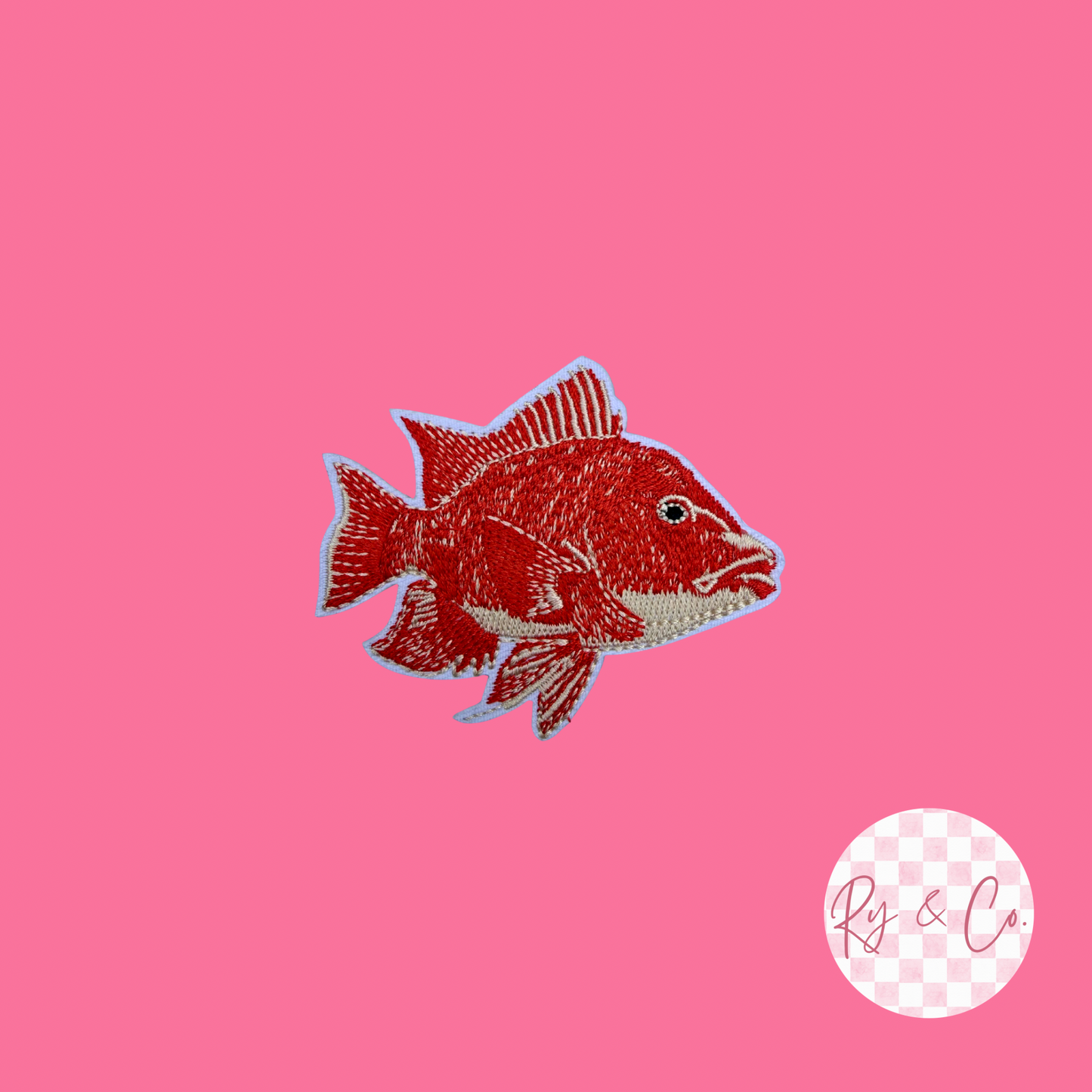 Red Snapper -Embroidered Hat Patch