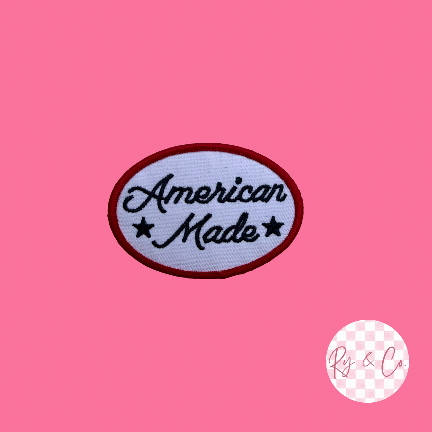 American Made -Embroidered Hat Patch
