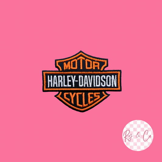 Bike Brand Orange -Embroidered Hat Patch