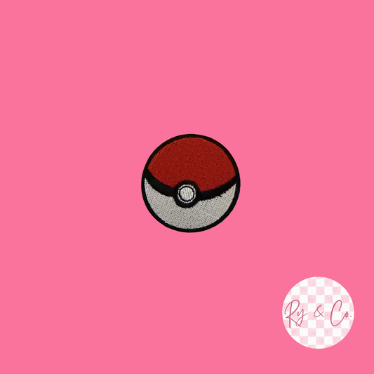 Poke Ball -Embroidered Hat Patch