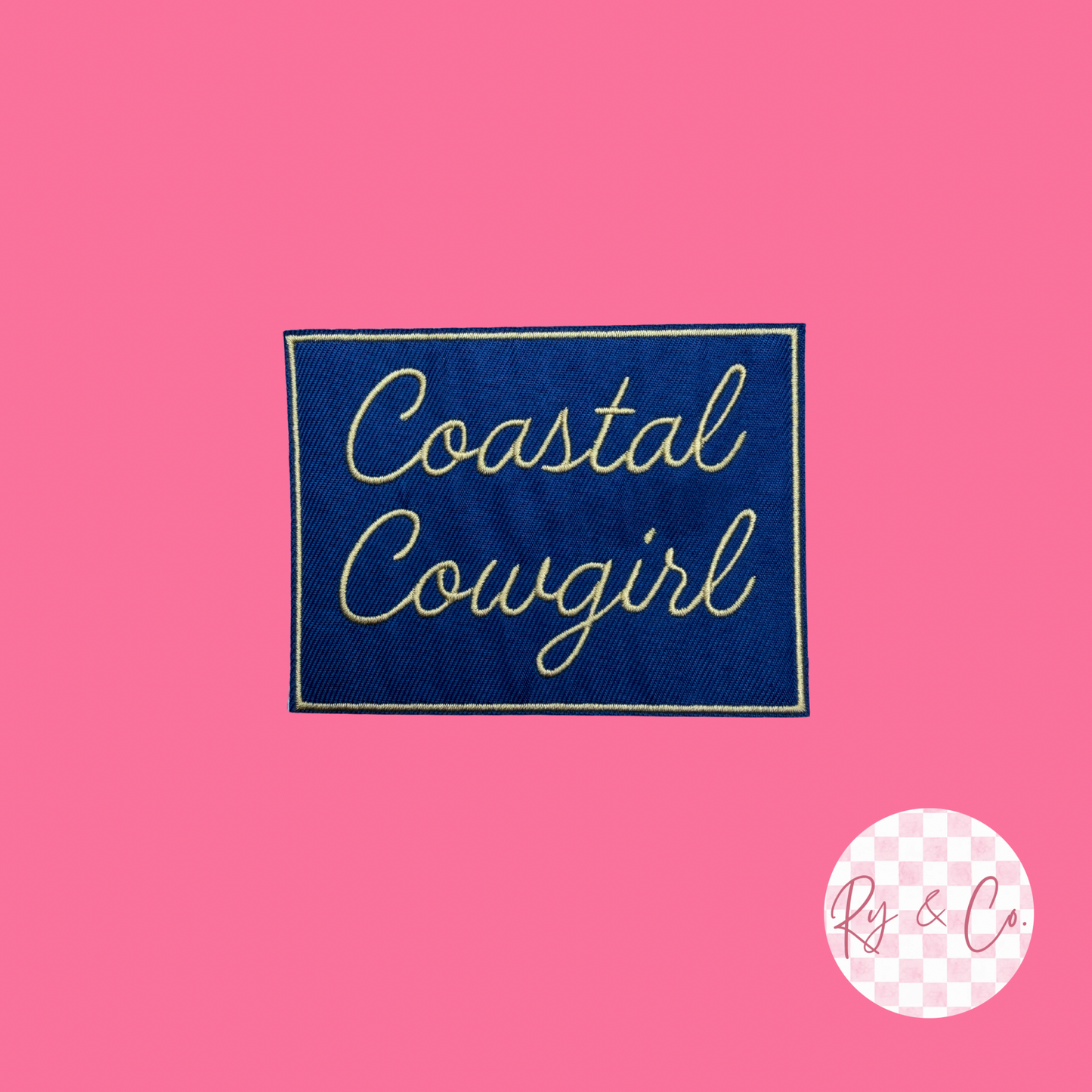 Coastal Cowgirl 3in -Embroidered Hat Patch