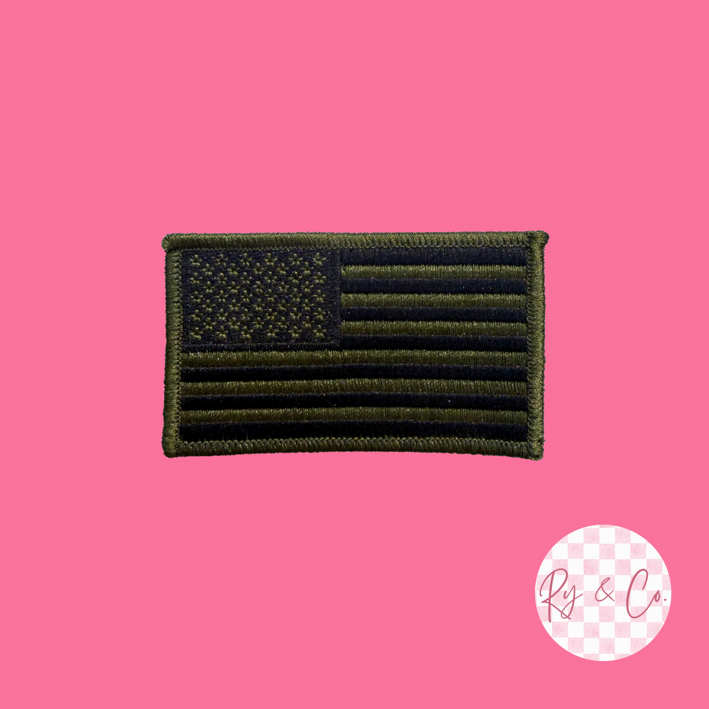 Green Flag -Embroidered Hat Patch