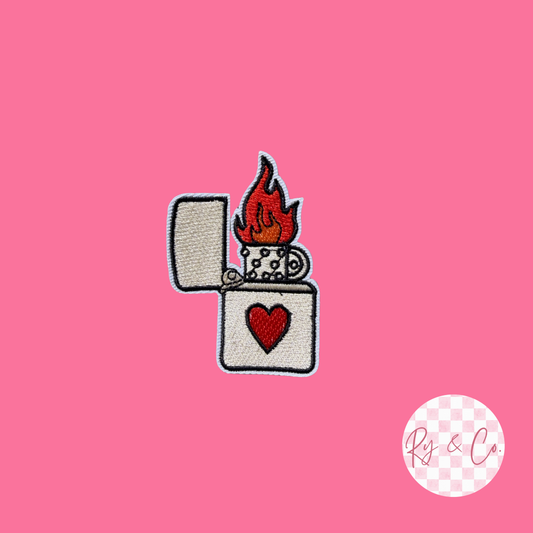 Heart Lighter -Embroidered Hat Patch