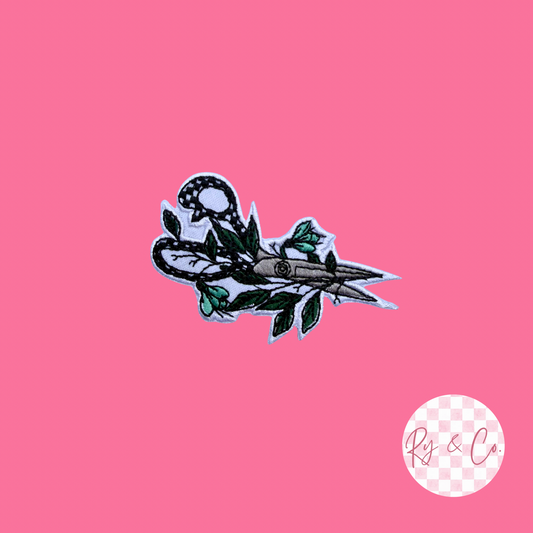 Shears -Embroidered Hat Patch
