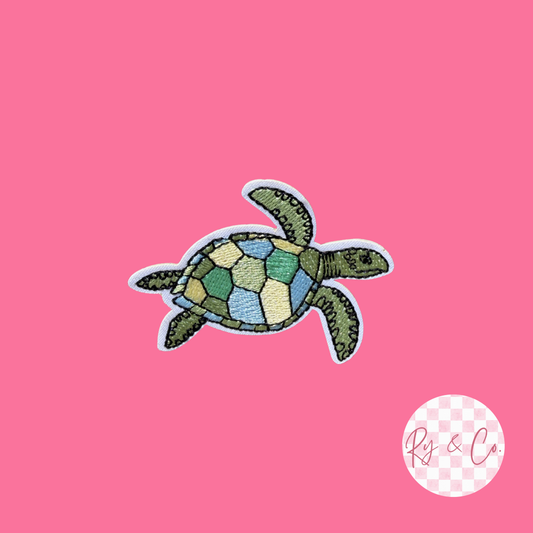 Turtle -Embroidered Hat Patch