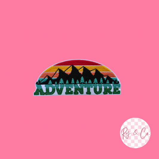 Adventure -Embroidered Hat Patch 4in