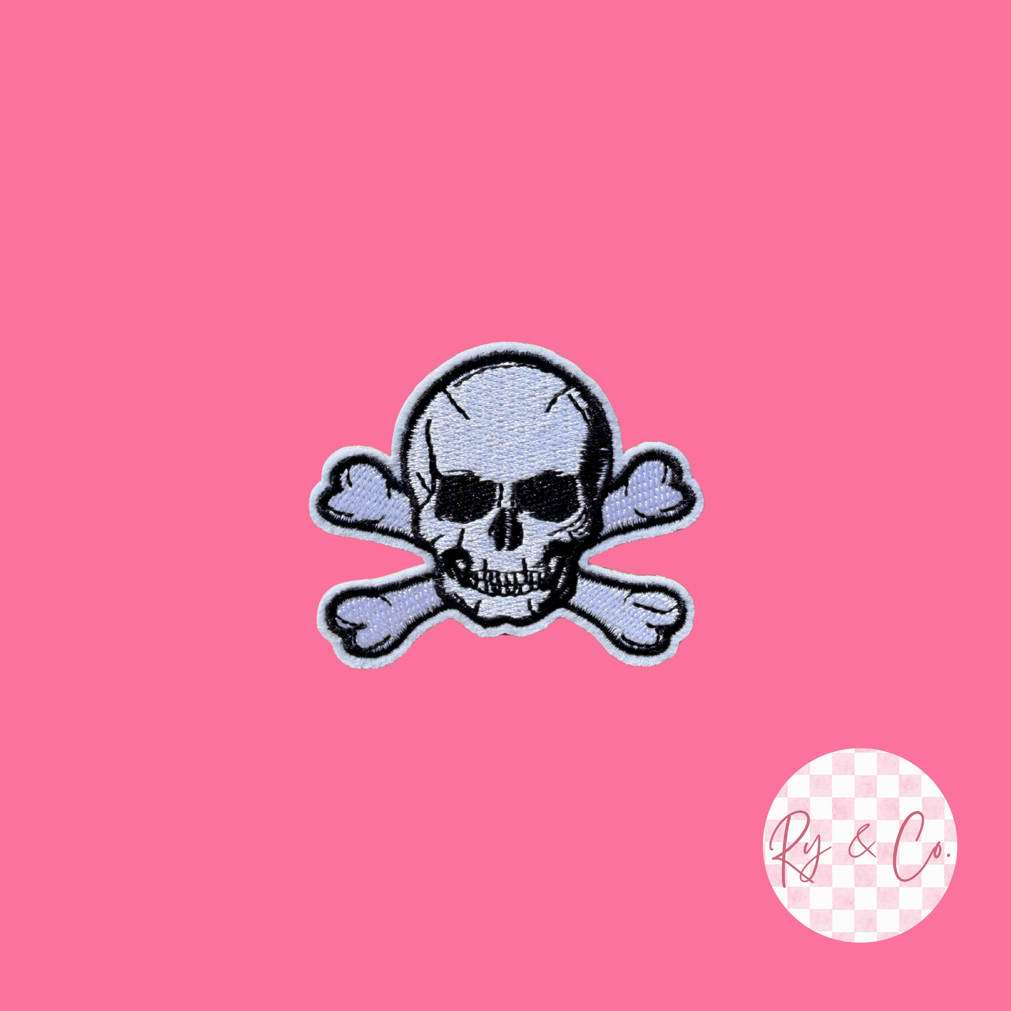 Skull -Embroidered Hat Patch