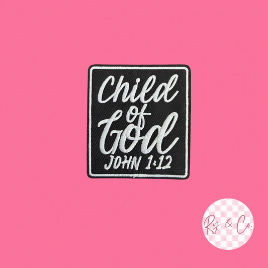 Child Of God Verse-Embroidered Hat Patch