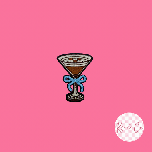Espresso Martini-Embroidered Hat Patch