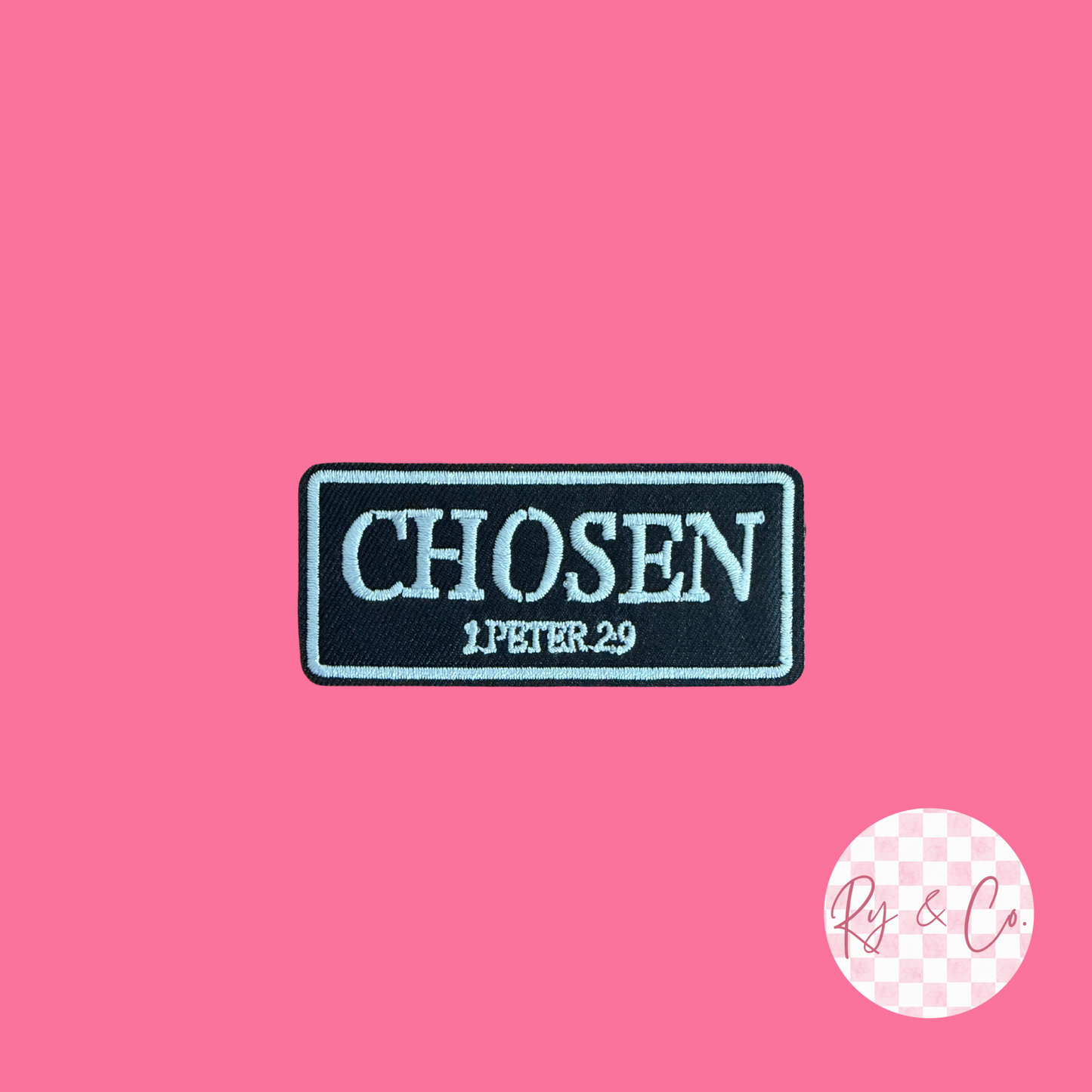 Chosen Verse -Embroidered Hat Patch