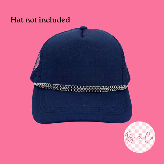 Double Silver Hat Chain