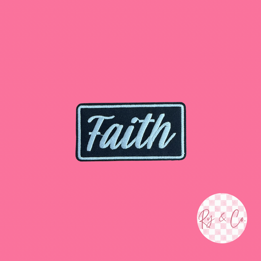 Faith -Embroidered Hat Patch