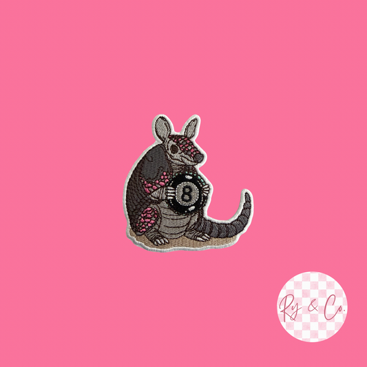 Armadillo -Embroidered Hat Patch