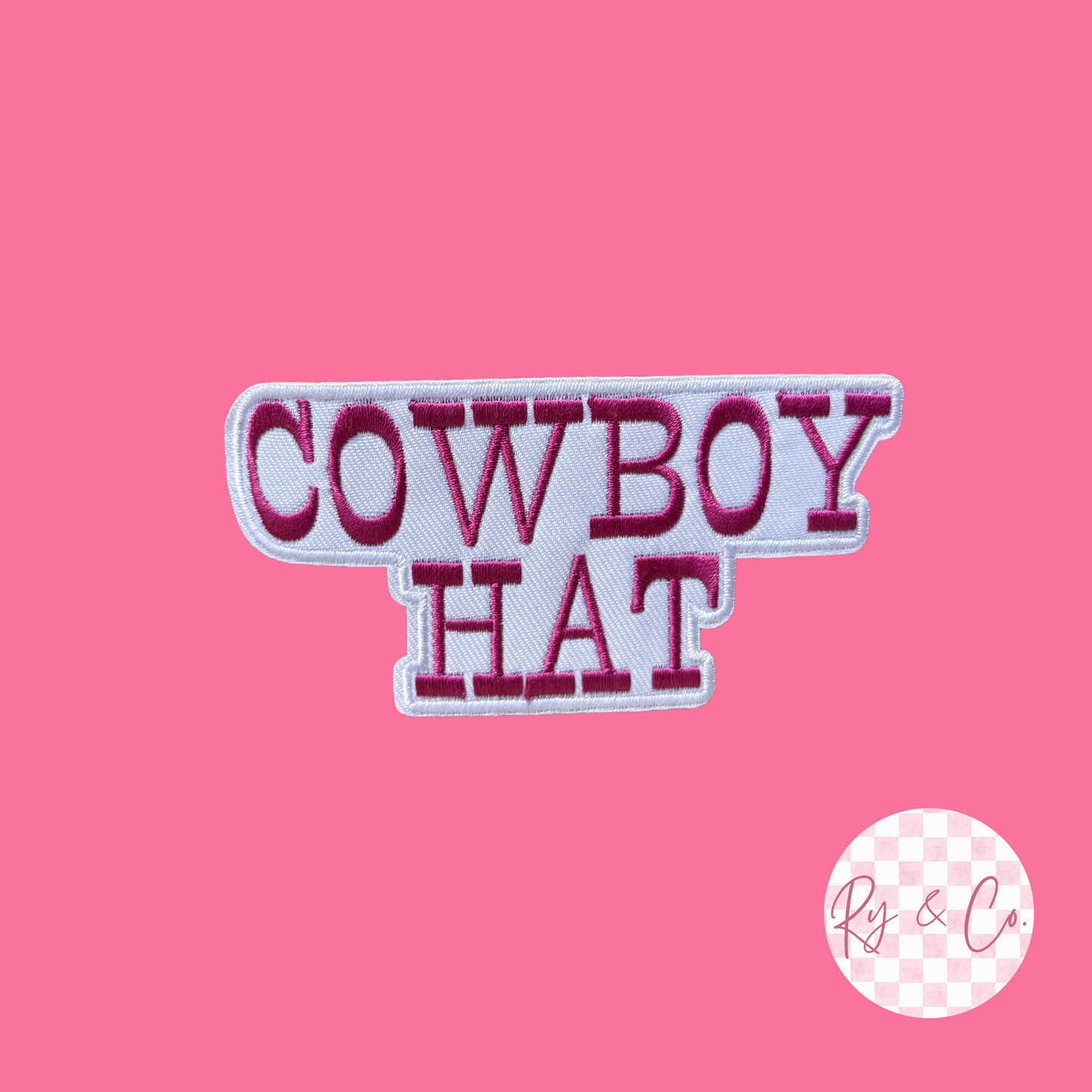 Cowboy Hat -Embroidered Hat Patch