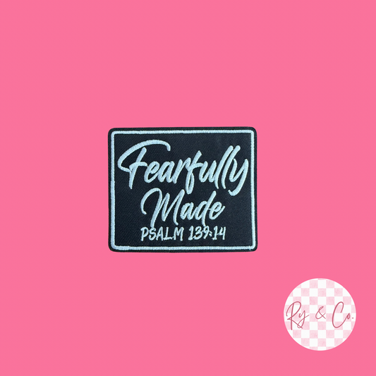 Fearfully Made Verse -Embroidered Hat Patch