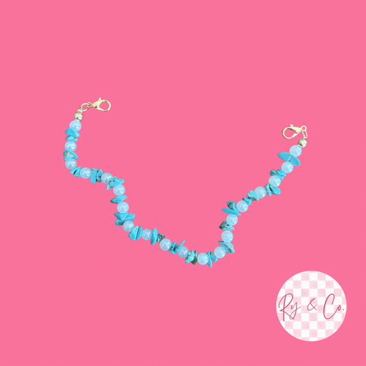 Pearl Turqoise Hat Chain