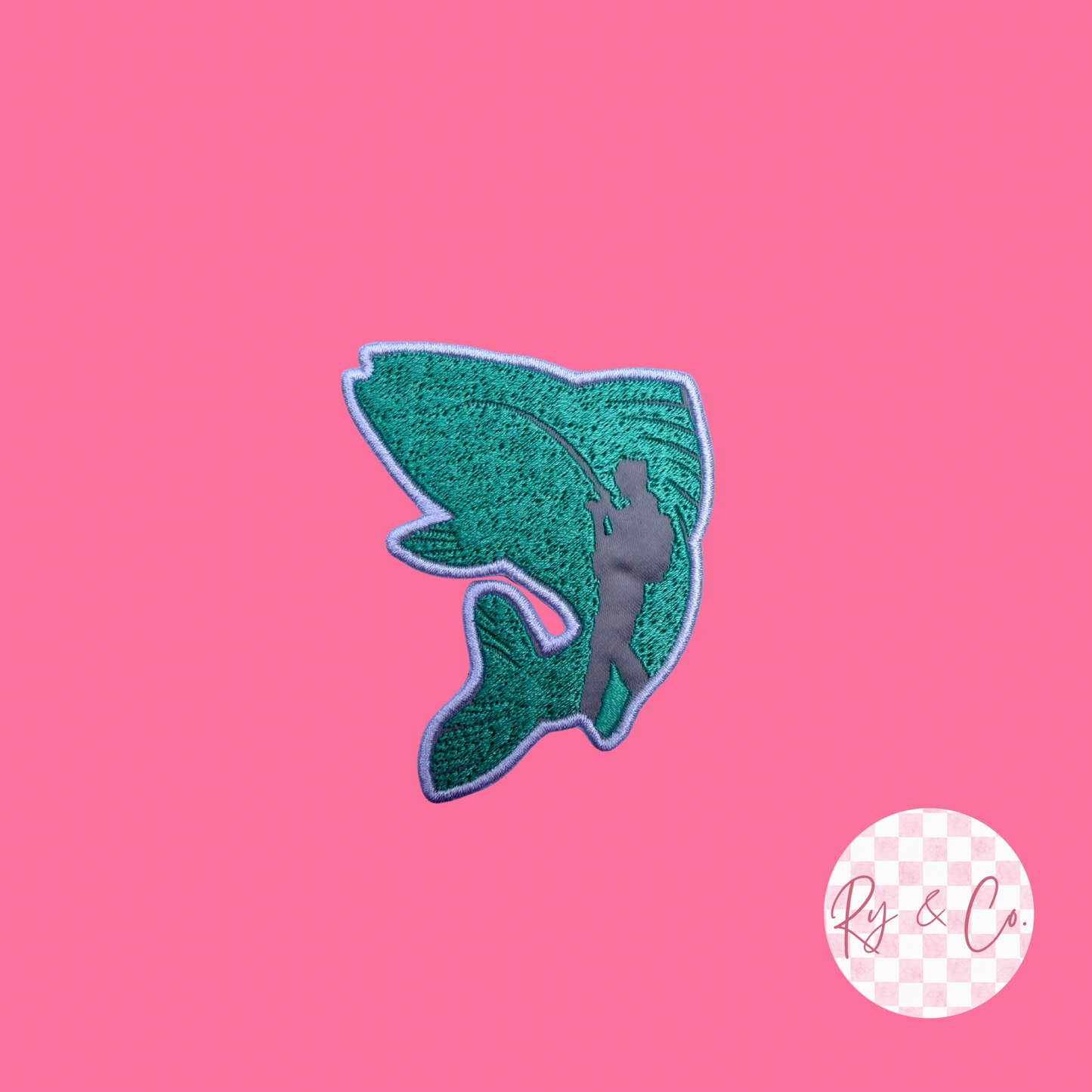 Fishing -Embroidered Hat Patch
