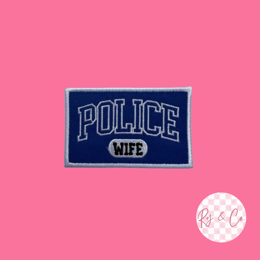 Police Wife -Embroidered Hat Patch