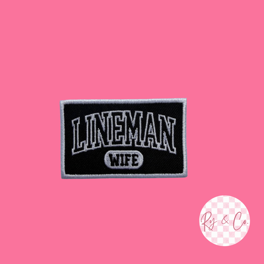 Lineman Wife -Embroidered Hat Patch