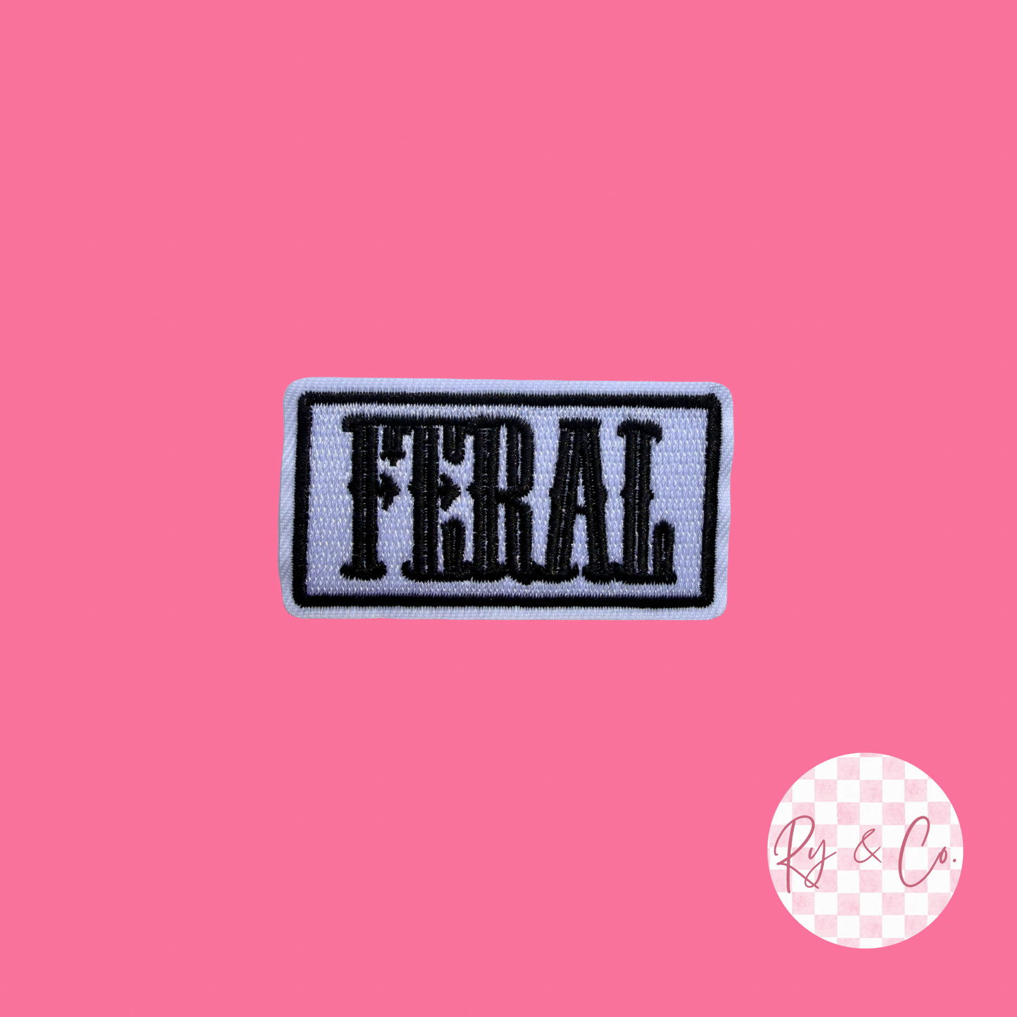 Feral -Embroidered Hat Patch