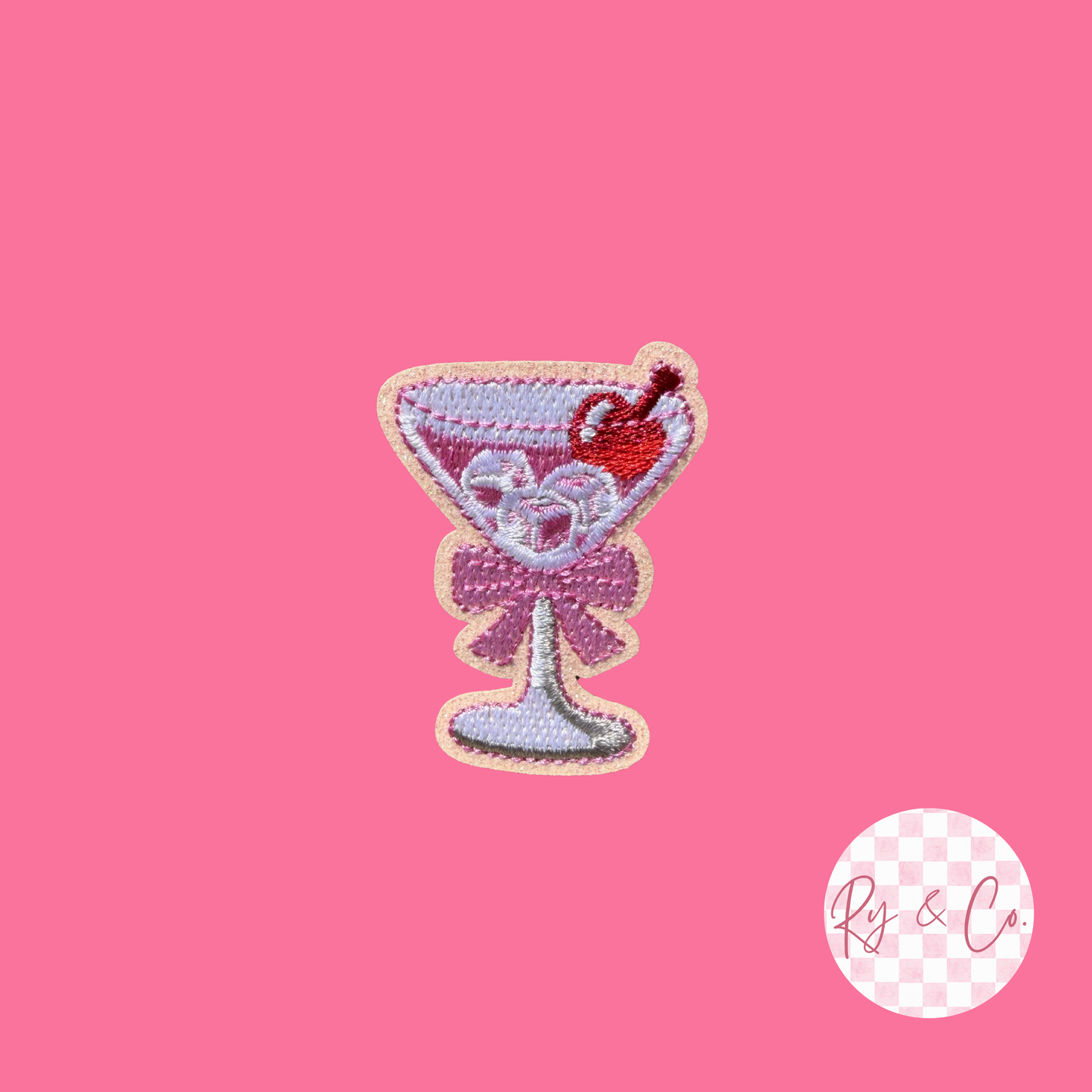 Cute Drink -Embroidered Hat Patch
