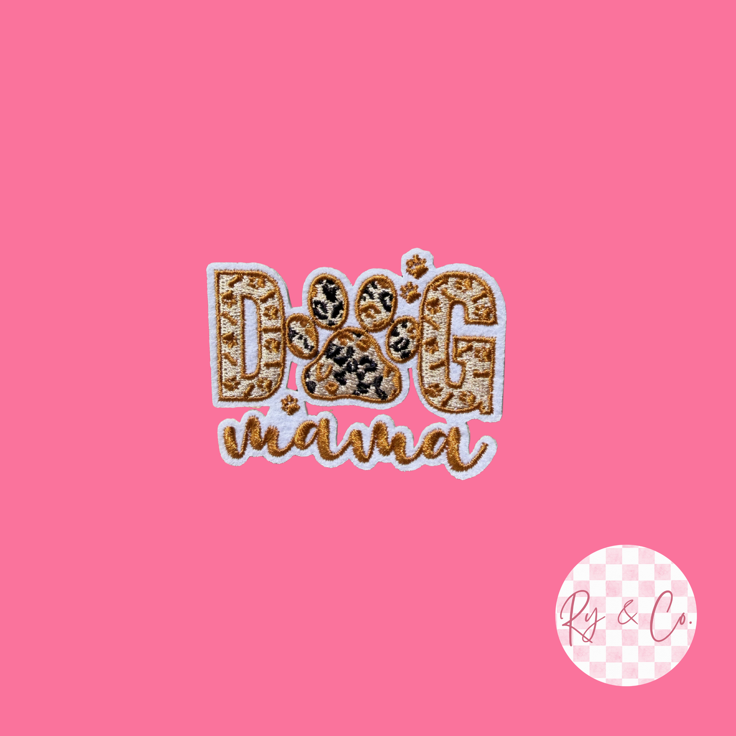 Dog Mama -Embroidered Hat Patch