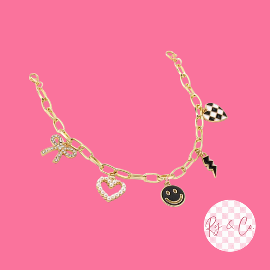 Gold Charm Hat Chain
