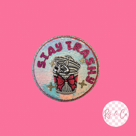 Stay Trashy 3in-Embroidered Hat Patch