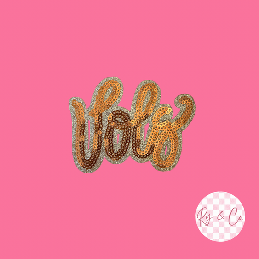 Vols Sequin -Embroidered Hat Patch