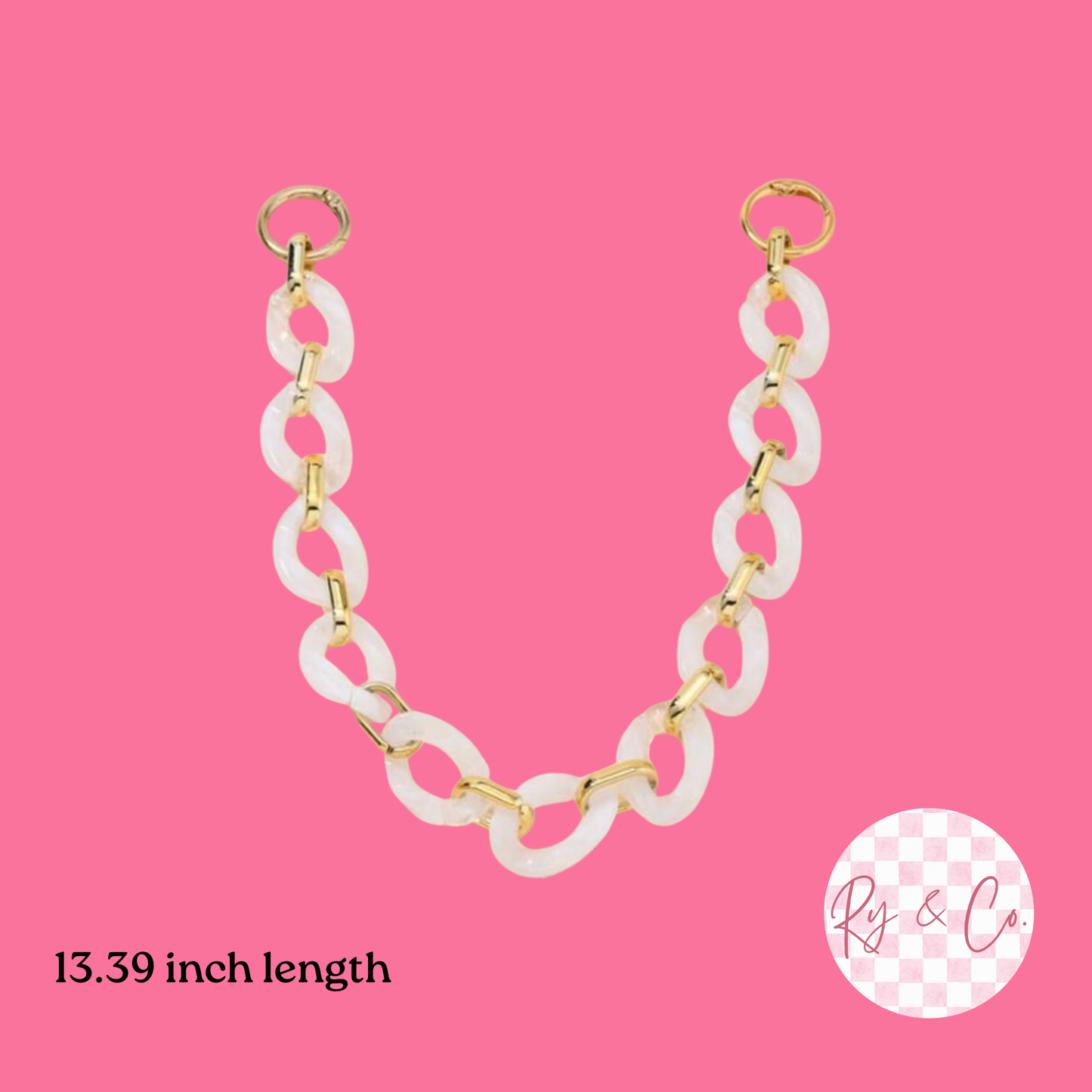 White Gold Bag Chain